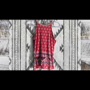 Red bandana style tank top